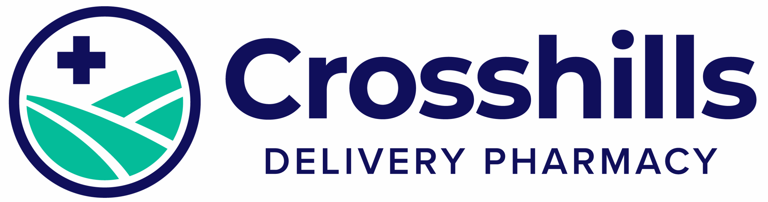 Crosshills Delivery Pharmacy Logo Dark Blue